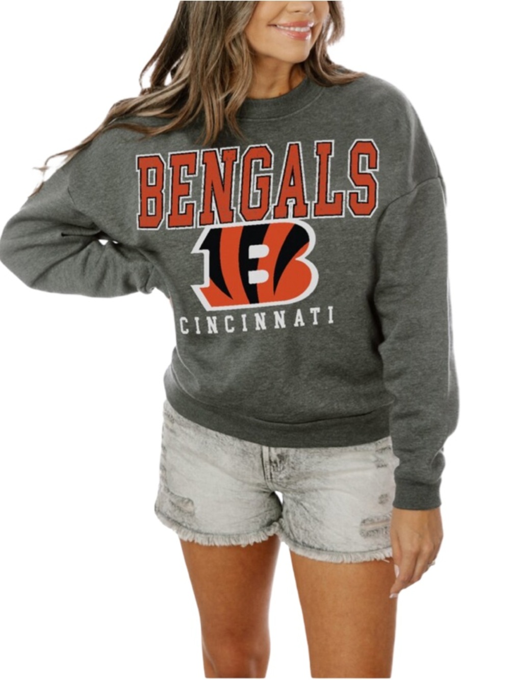 Cincinnati Bengals Gameday Couture Women’s Oversized Pullover Sweatshirt Large